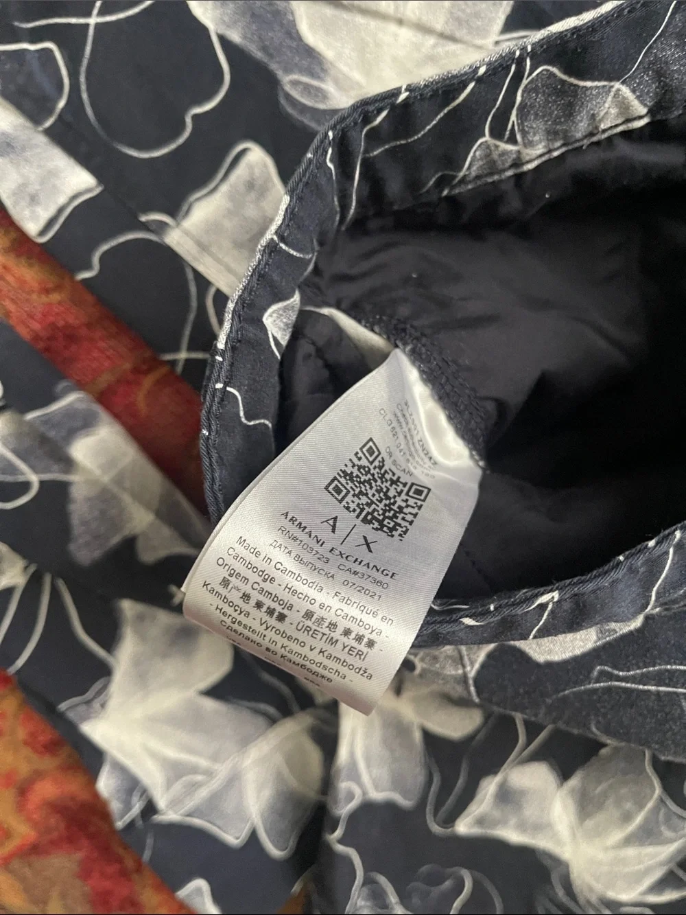 Armani Exchange Navy and White Floral Kids Matching Set